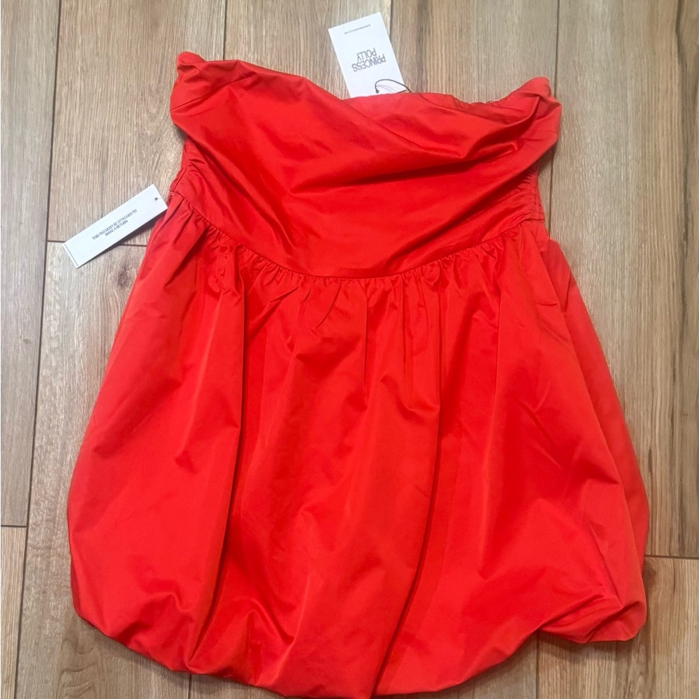 Red Strapless Dress